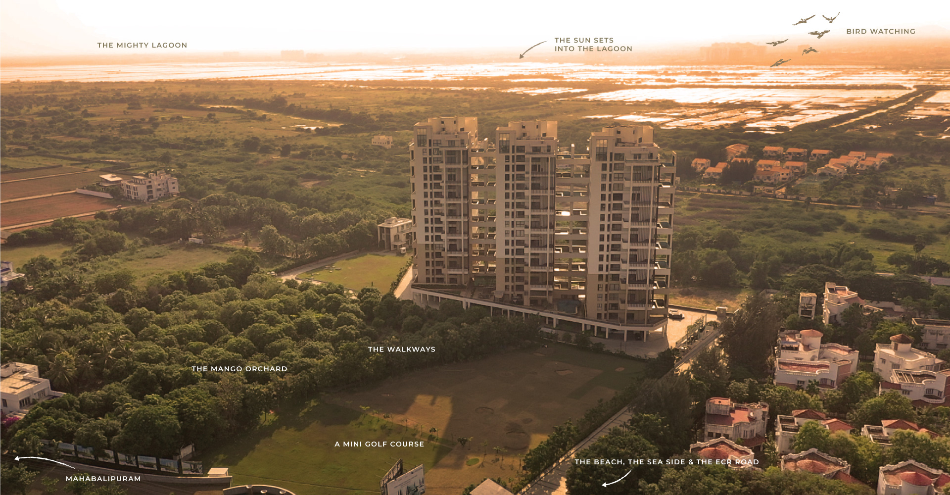 lagoon facing apartments